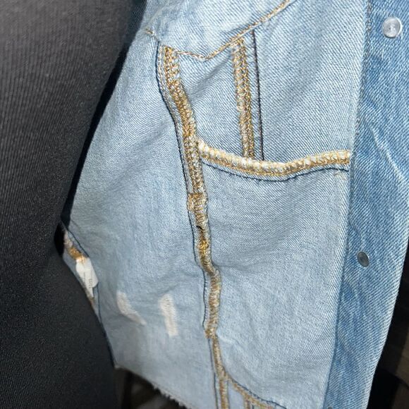 Hayden Girls Animal Print Jean Jacket - Picture 8 of 9